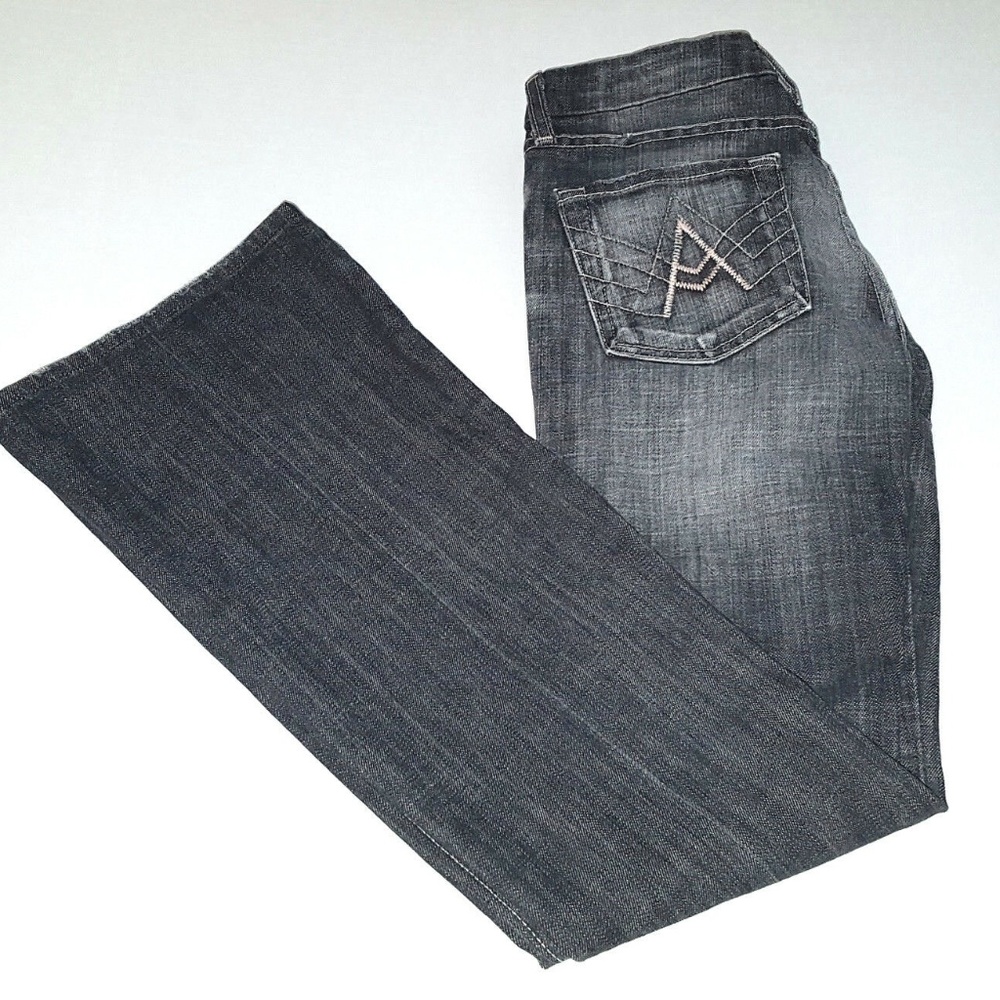 7 For All Mankind Womens 24 Black Wash Distressed
